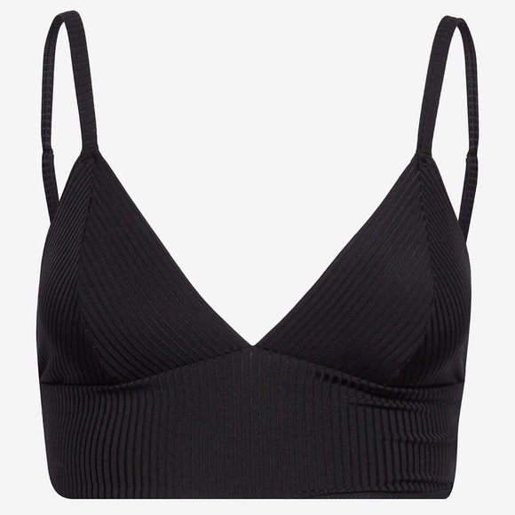 NWT Understatement bikini top & high waist bikini bottoms, black ribbed, size S. - Picture 2 of 10